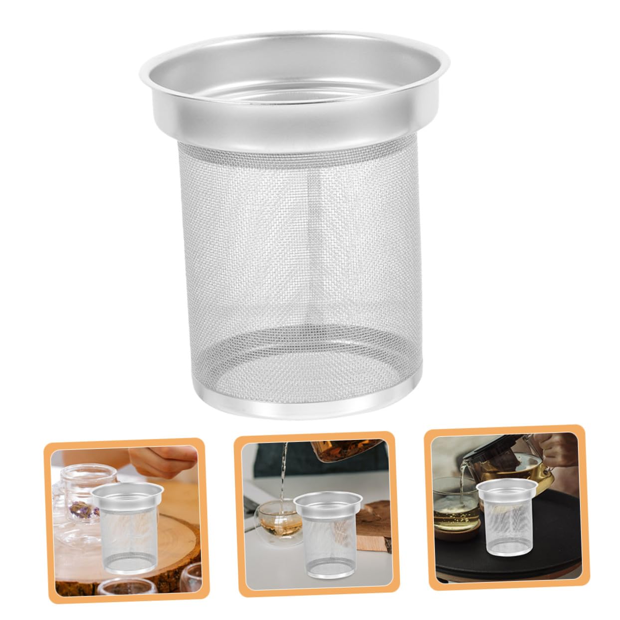 Filtro Infusor de Té de Acero Inoxidable y Ligero Colador Resistente para Sueltas Reutilizable para Casa Cafeterías y Restaurantes Diseño Fino y Duradero