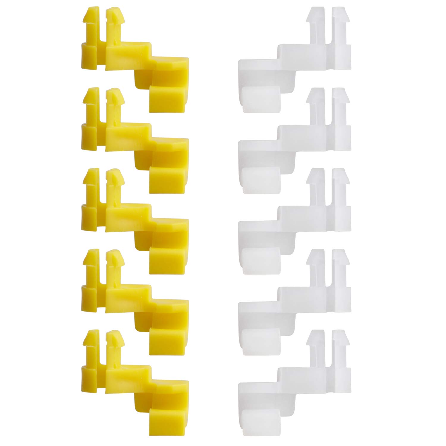 HERCOO Tailgate Handle Door Lock Rod Clips Left Right Driver Passenger Side Yellow White 5mm Rod Size for 69293-12030 69293-12040 Compatible with Tundra Camry Celica Corolla Echo Highlander