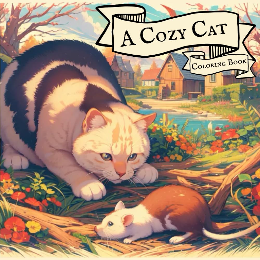 A Cozy Cat Coloring Book: By A Cozy Bundle Publishing — A relaxing collection of realistic cat illustrations filled with cozy moments, curious antics, and peaceful charm