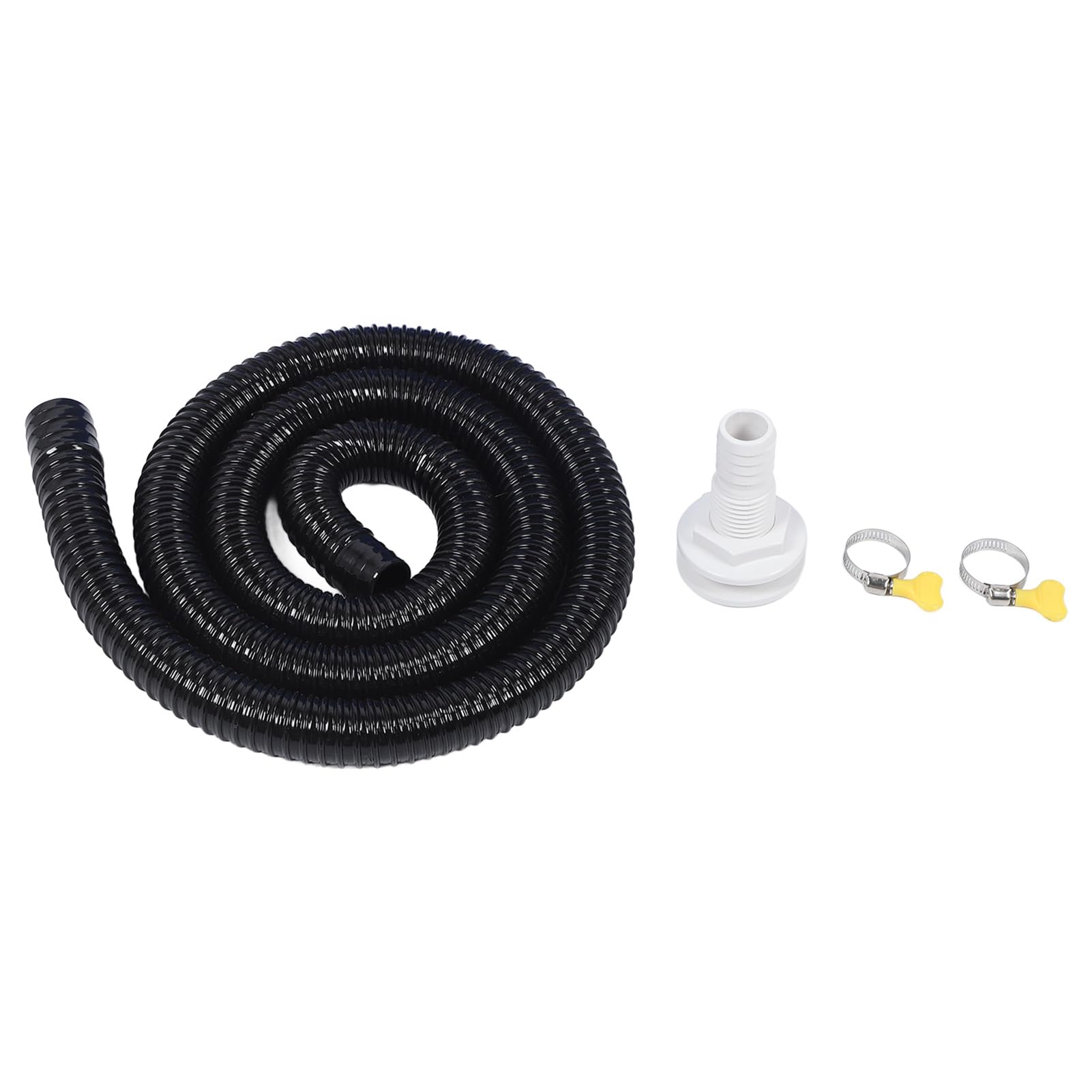 Kit d'installation de pompe de cale noir 1-1/8 pouces étanche, tuyau de pompe de cale à installation facile pour pompes de cale avec sortie de 1-1/8 pouces, kit de plomberie pour pompe de cale