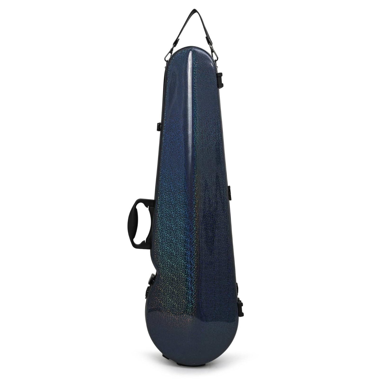 Estuche para Violín 4/4 Rígido Funda, Estuche Rígido De Violín De Fibra De Carbono Ligero, Array, Azul Oscuro Brillante