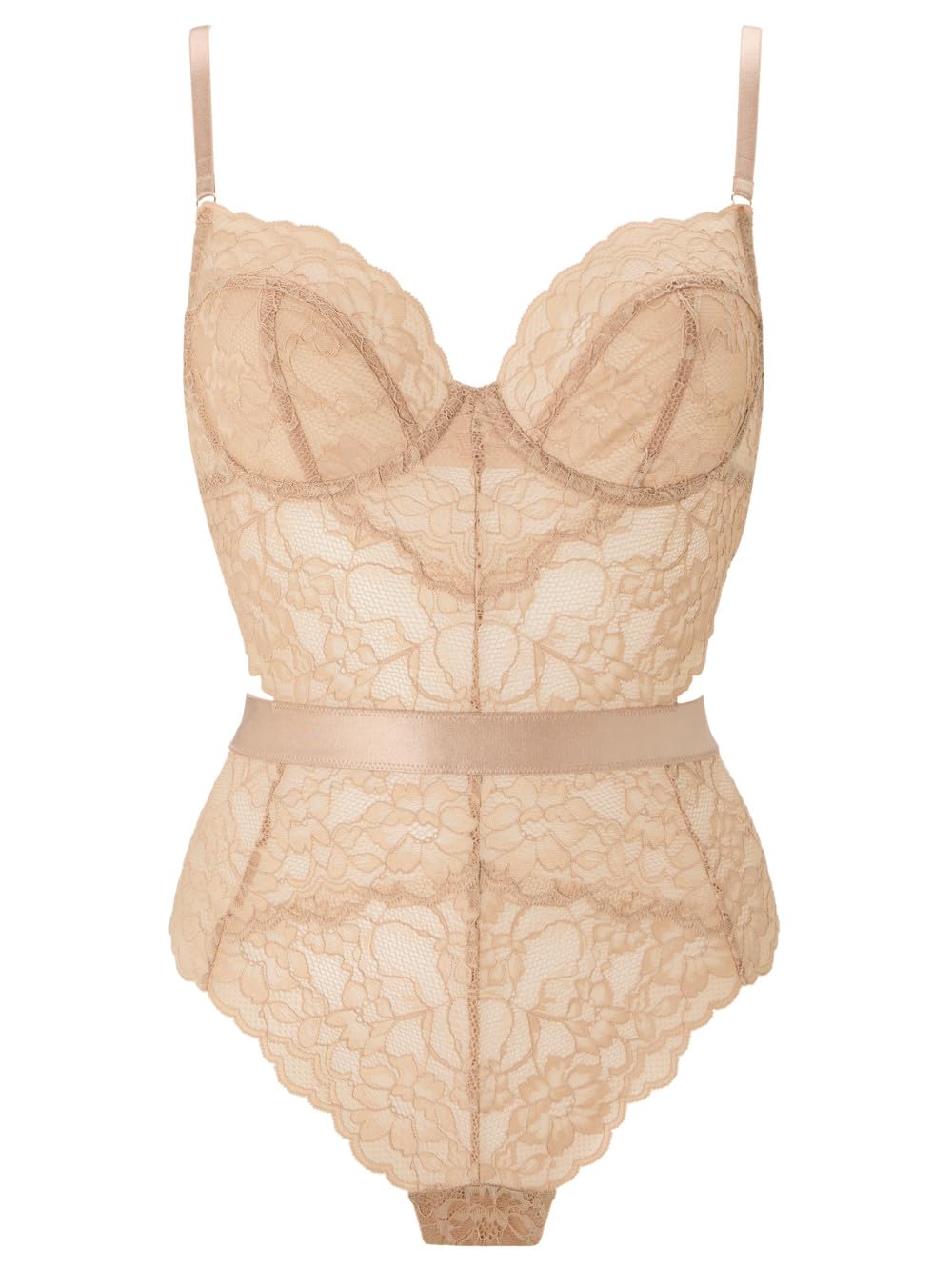 Ann Summers Nude Hold Me Tight Lace Lingerie Body, Xs