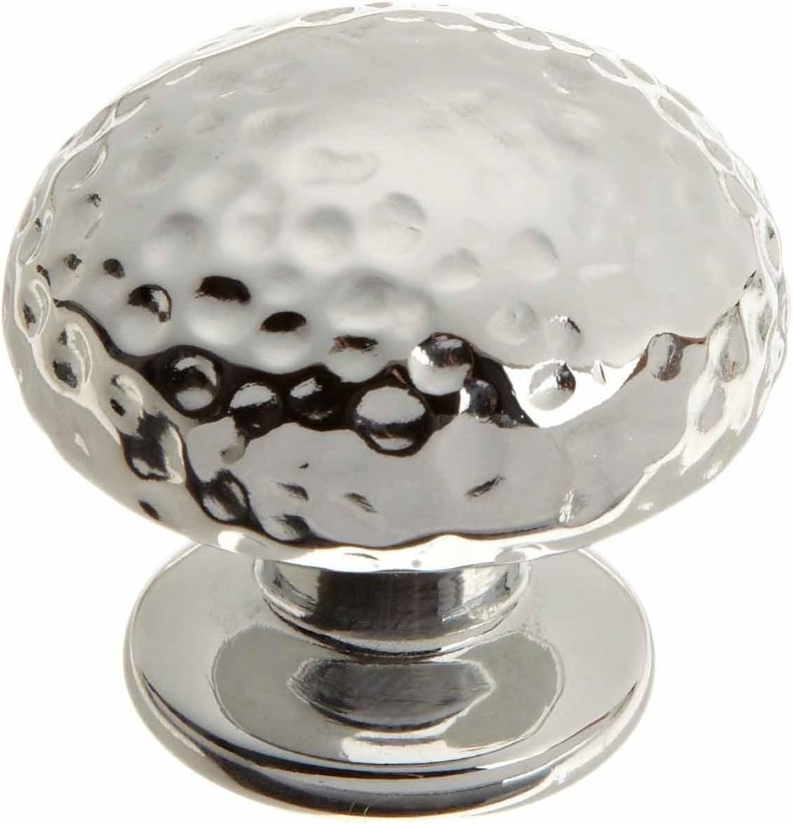 Taymor 201313PC Hammered 11/4Inch Knob, Polished Chrome