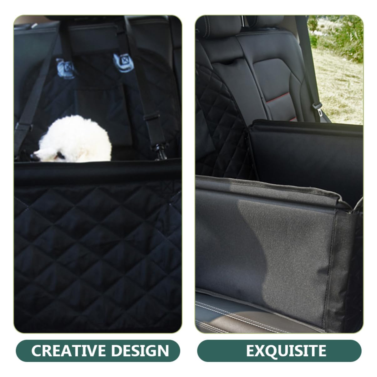 Cuscino Auto per Sedile per Animali Domestici con e Tasca Stoccaggio Facile da Installare e Rimuovere Comodo e Resistente per Viaggi Auto