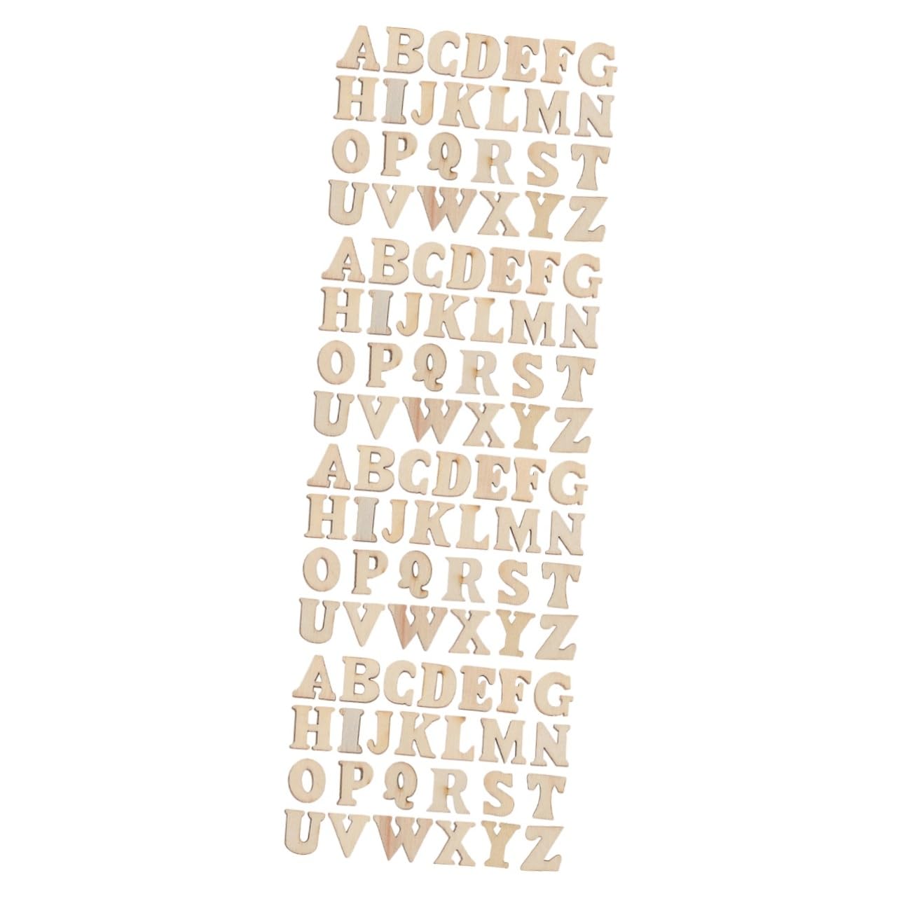 CIYODO 2sets DIY Wooden Letters Pieces for Crafts Unpainted Wood Alphabet Decor 104pcs*2