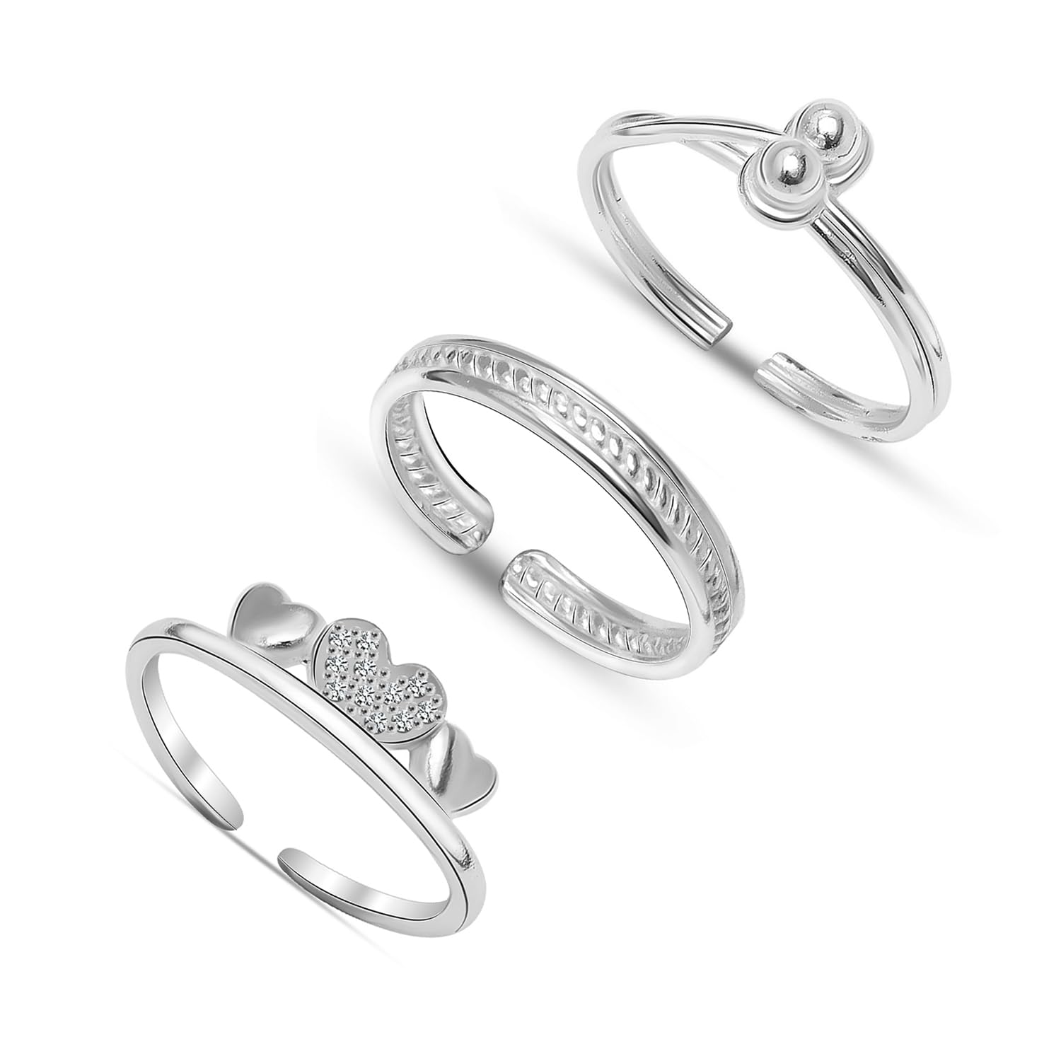 Anillos para dedo del pie LeCalla ajustables en plata evitan rozaduras 7