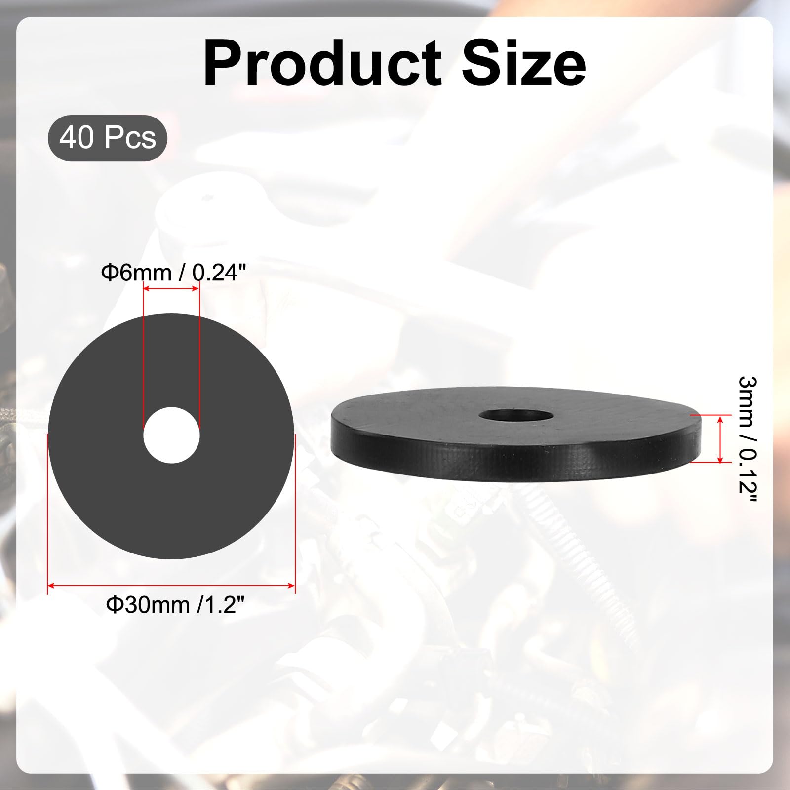 PATIKIL Multi Purpose Rubber Spacer - Image 2