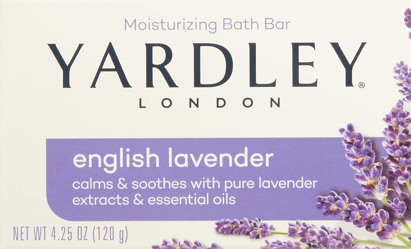 Yardley London Moisturizing Bar English Lavender with Essential Oils 4.25 oz (Pack of 8)