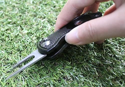 Miniatura 5 de Juego de herramientas Divot de marcador de pelota de golf Herramientas de reparación de Divot conmutables (marcadores de calavera)