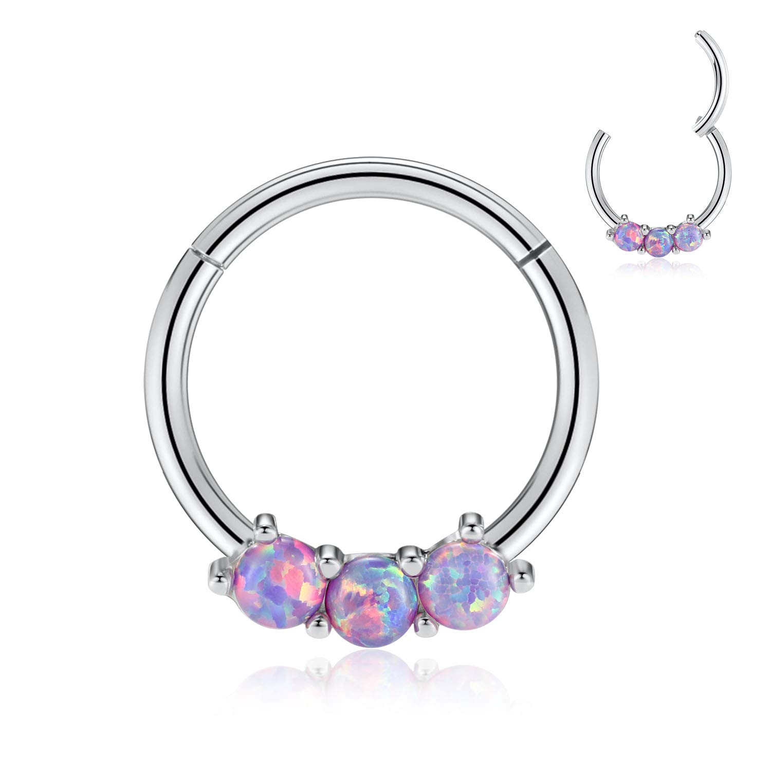 AROWRO 16G Septum & Daith Jewellery - 316L Surgical Steel Septum Rings, Daith Earrings, Nose Rings, Clicker, Rook, Helix, Lobe, Cartilage Piercing Jewellery — view 22