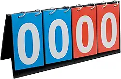 Placar, 35,5 cm x 16,5 cm couro PU impermeável marcador de pontuação Flipper para basquete, vôlei, tênis de mesa e competição