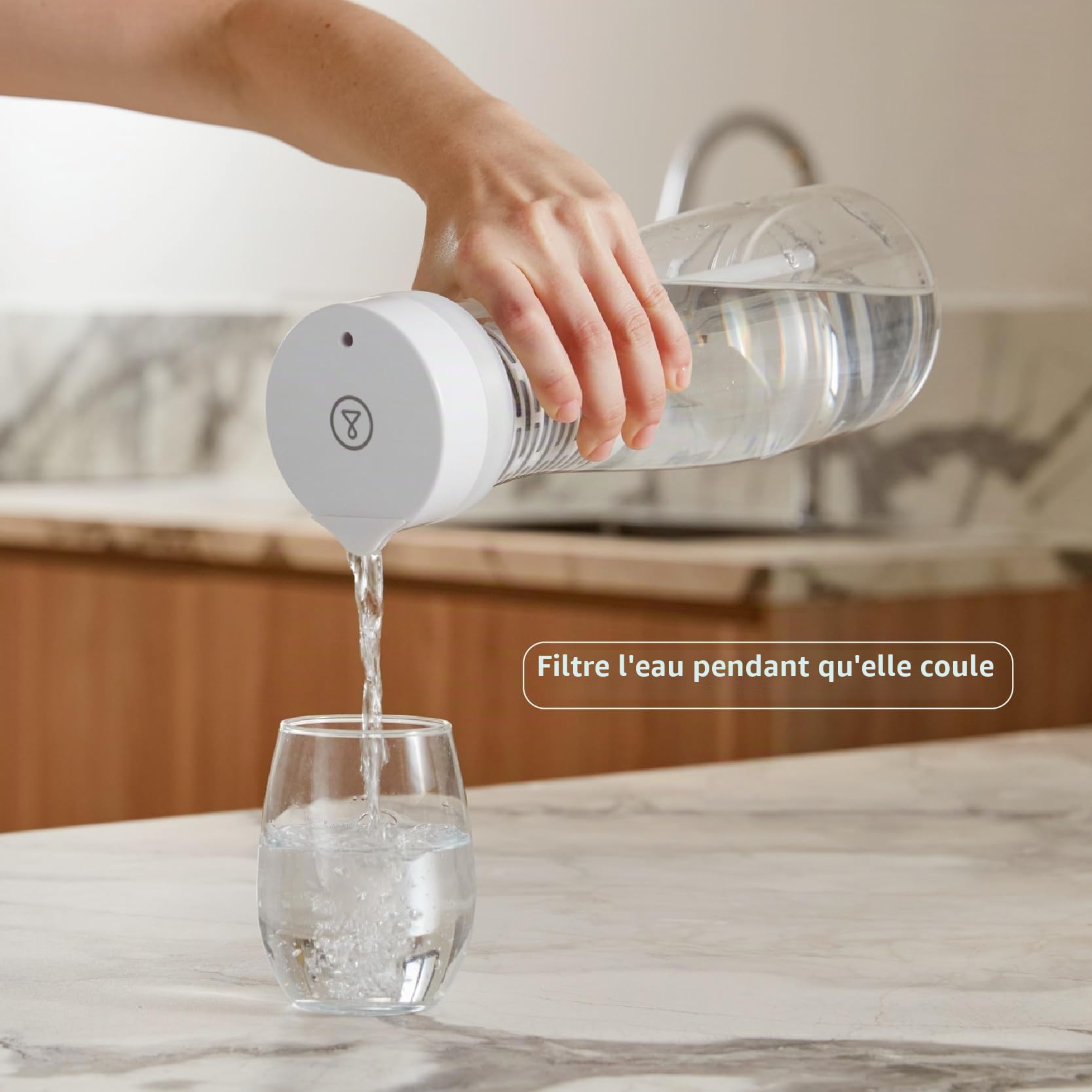 Tappwater Carafe d'eau avec filtre Premium PitcherPro avec SMR - pichet d'eau en verre 1,45L, filtration instantanée avec minéraux essentiels ajoutés, élimine le calcaire et +60 substances, Élégante