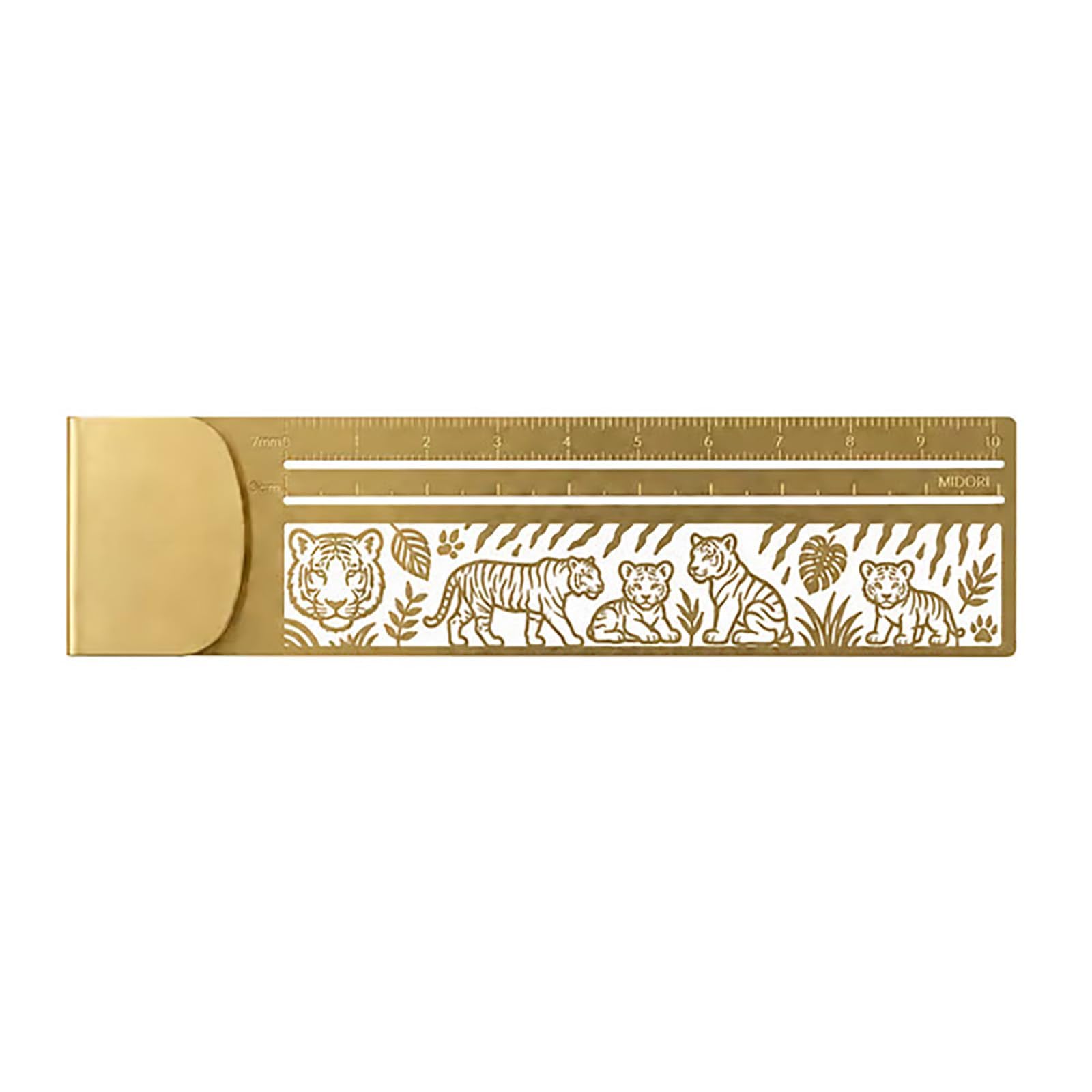 Cute Hollow Cat 2-in-1 Metal Bookmark Ruler, Cat Bookmark Ruler 2‑in‑1，A