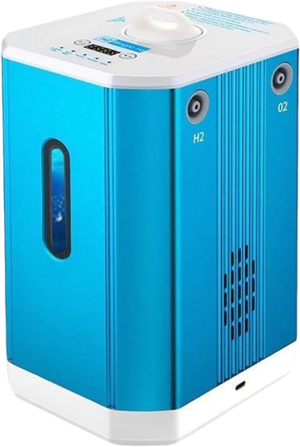 Przenośna maszyna do inhalacji wodoru, generator H2 z podwójnym wylotem do terapii wodorem, do użytku domowego i podróżnego, wysoka czystość i duże natężenie przepływu