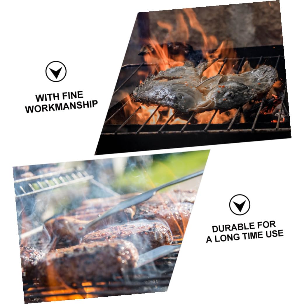 Kisangel Pinza Per Legna Da Ardere in Acciaio Inox Pinza Lunga Per Barbecue Clip Per Esterno Resistente Alle Alte Temperature Durevole Per Uso Prolungato