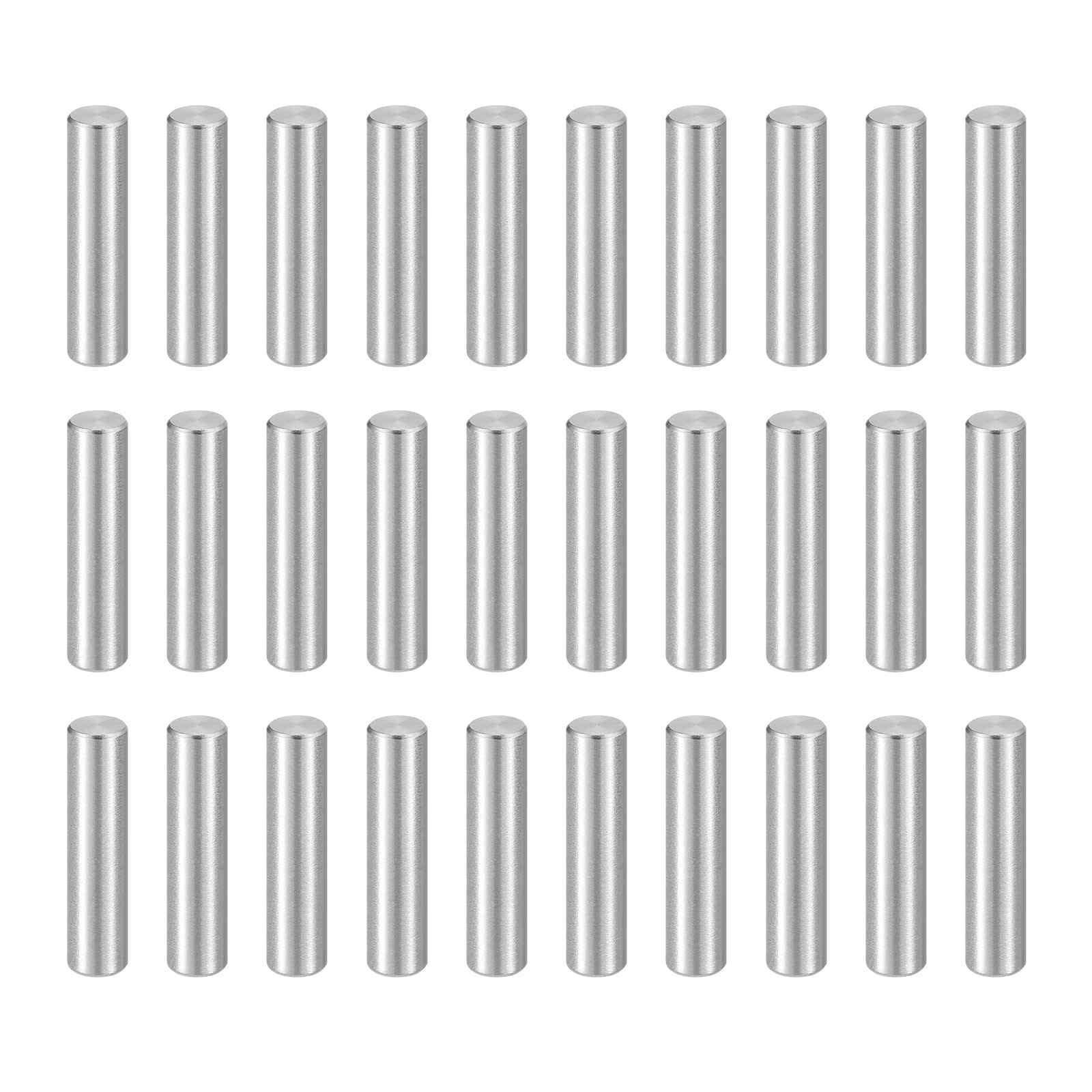 HARFINGTON 50pcs Dowel Pins M3(3mm) x 13mm 304 Stainless Steel Cylindrical Shelf Support Peg Pin Rod Fasten Elements for Metal Devices Wood Furniture