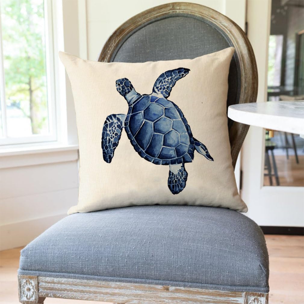 Bonhause Housse de Coussin Côtier Océan 30 x 50 cm Hippocampe Tortue de Mer Décoratif Taie d'oreiller pour Canapé Salon Chambre Chaise Maison Décoration 2 Pièces Bonhause Housse de Coussin Côtier Océan 30 x 50 cm Hippocampe Tortue de Mer Décoratif Taie d'oreiller pour Canapé Salon Chambre Chaise Maison Décoration 2 Pièces