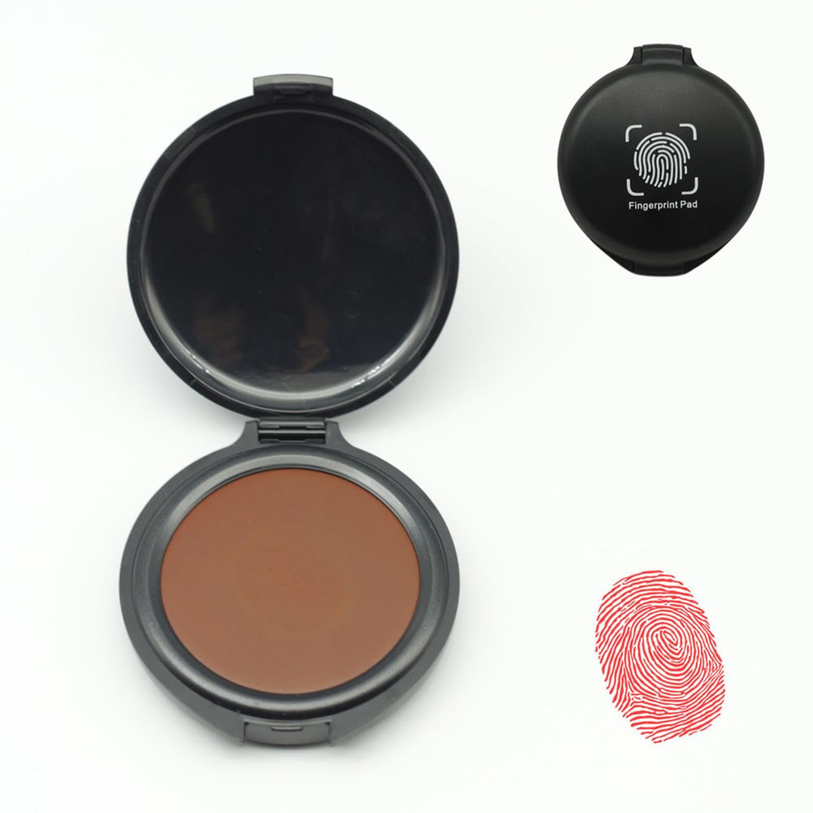 2 Pack Fingerabdruck-Stempelkissen Mit Reinigungstüchern – Schwarz & Blau, Für Dokumente, Behörden, Notar