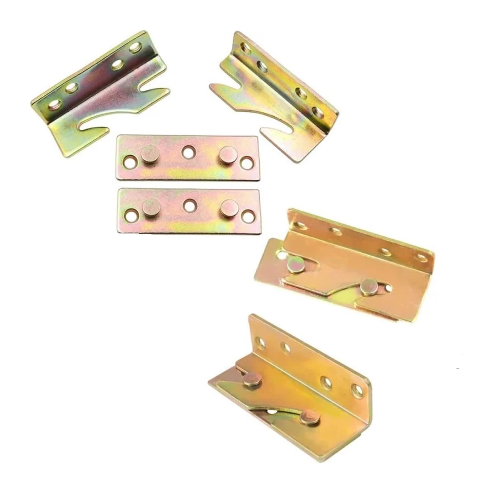 4 Set Staffe For Sponde Del Letto For Carichi Pesanti Elementi Di Fissaggio For Appendere Cerniere For Mobili In Legno Accessori Hardware For Connettori(Thicken Style)