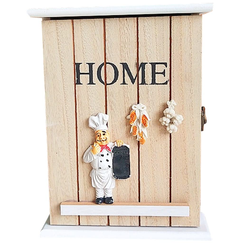XDgfjrCGKJ Classic Minimalist Style Key Cabinet, Wall-Mounted Wood Key Management(Primary Color a)
