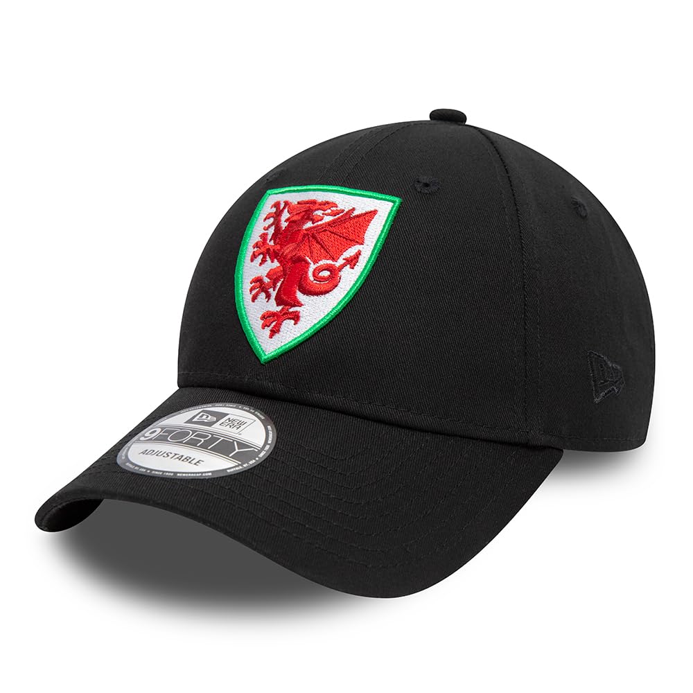 New Era Men's Black 940 Football Association Of Wales Essential 9Forty Baseball Cap
