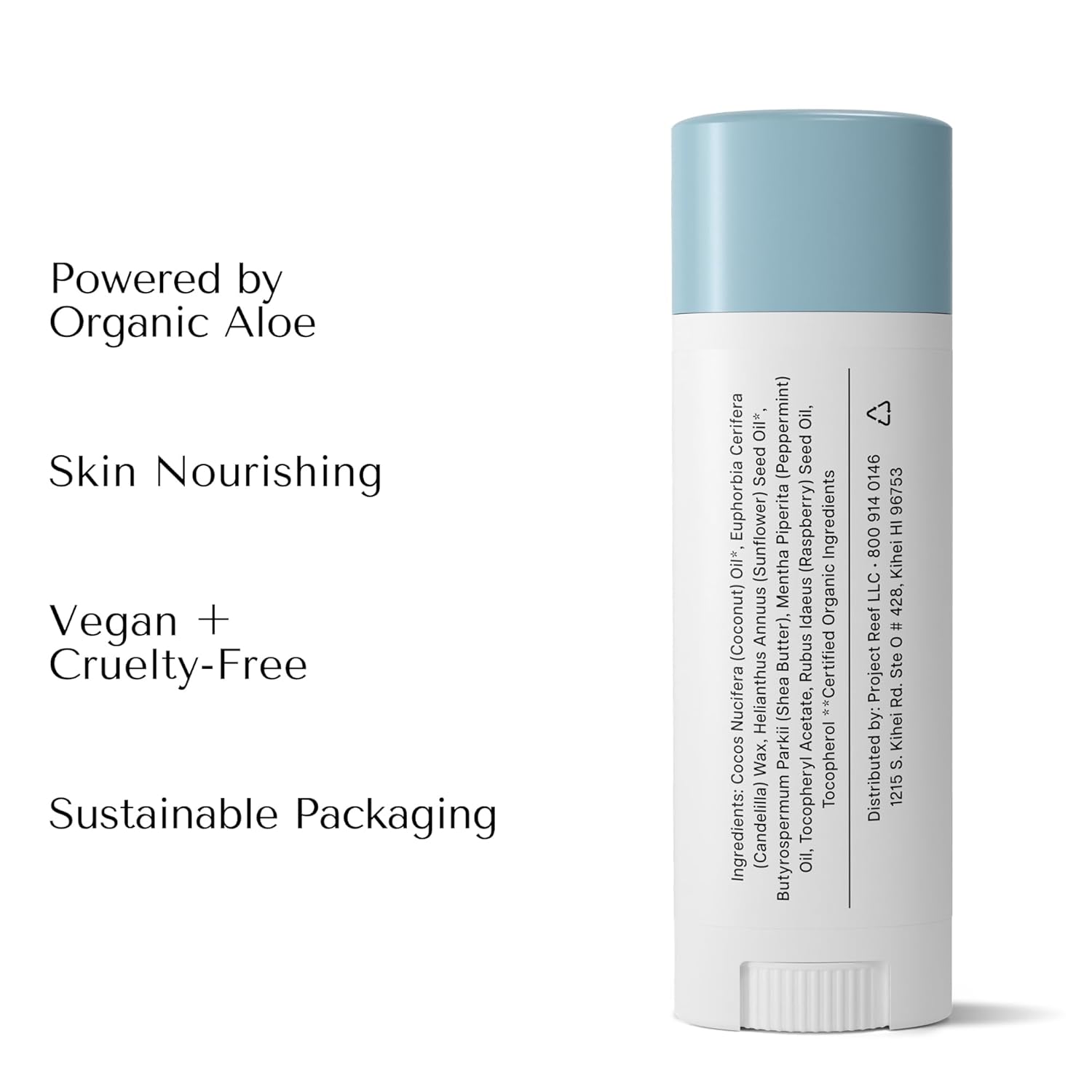 Project Reef Herbal Peppermint Lip Balm – Vegan, Reef-Safe & Hydrating Lip Care with Organic Peppermint, Shea Butter & Vitamin E – Natural Sunburn Relief & Daily Care, 0.15 oz, 2 Pack - Image 3