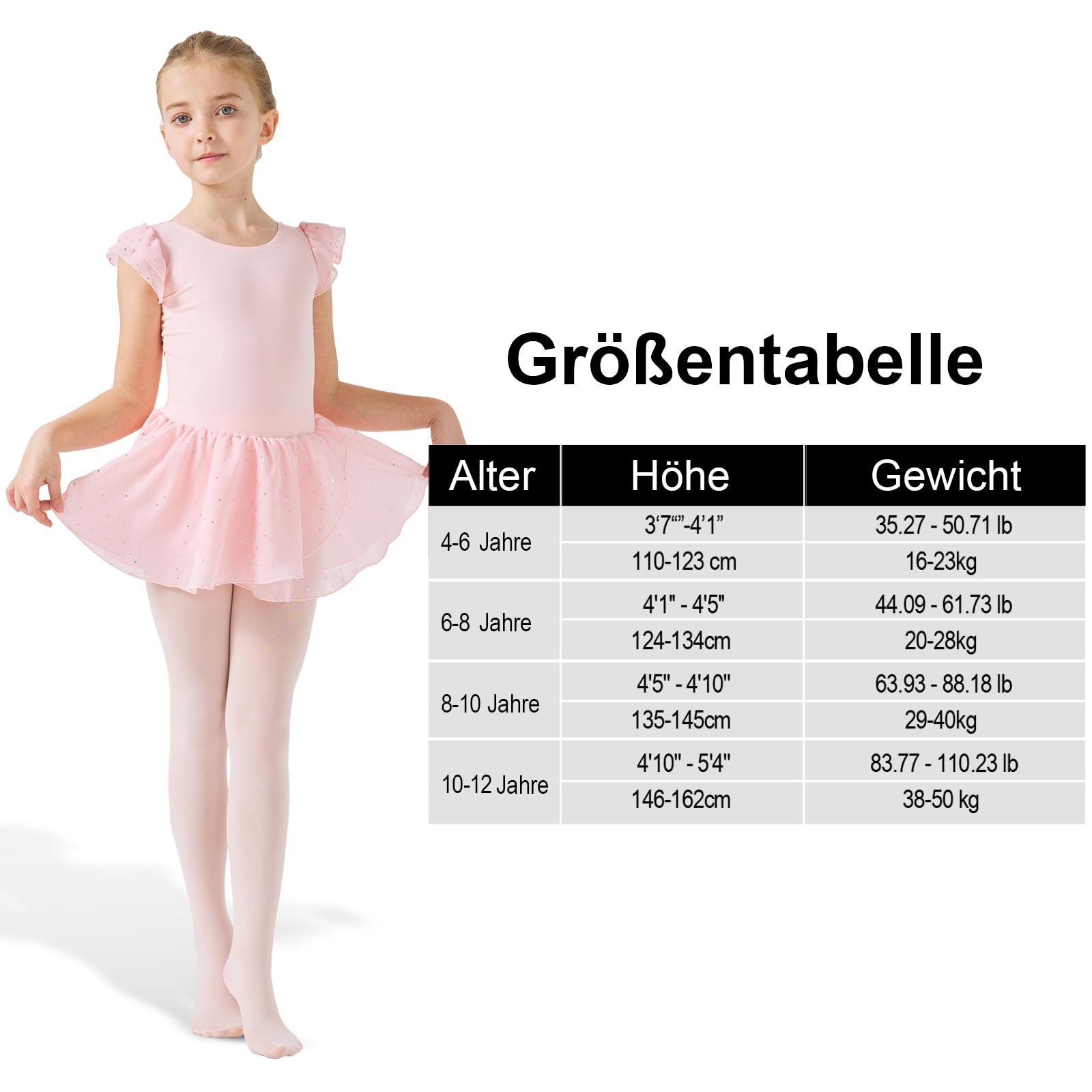 CozyWow Medias de ballet para niña, 60 den, semiopacas, de microfibra, con pie