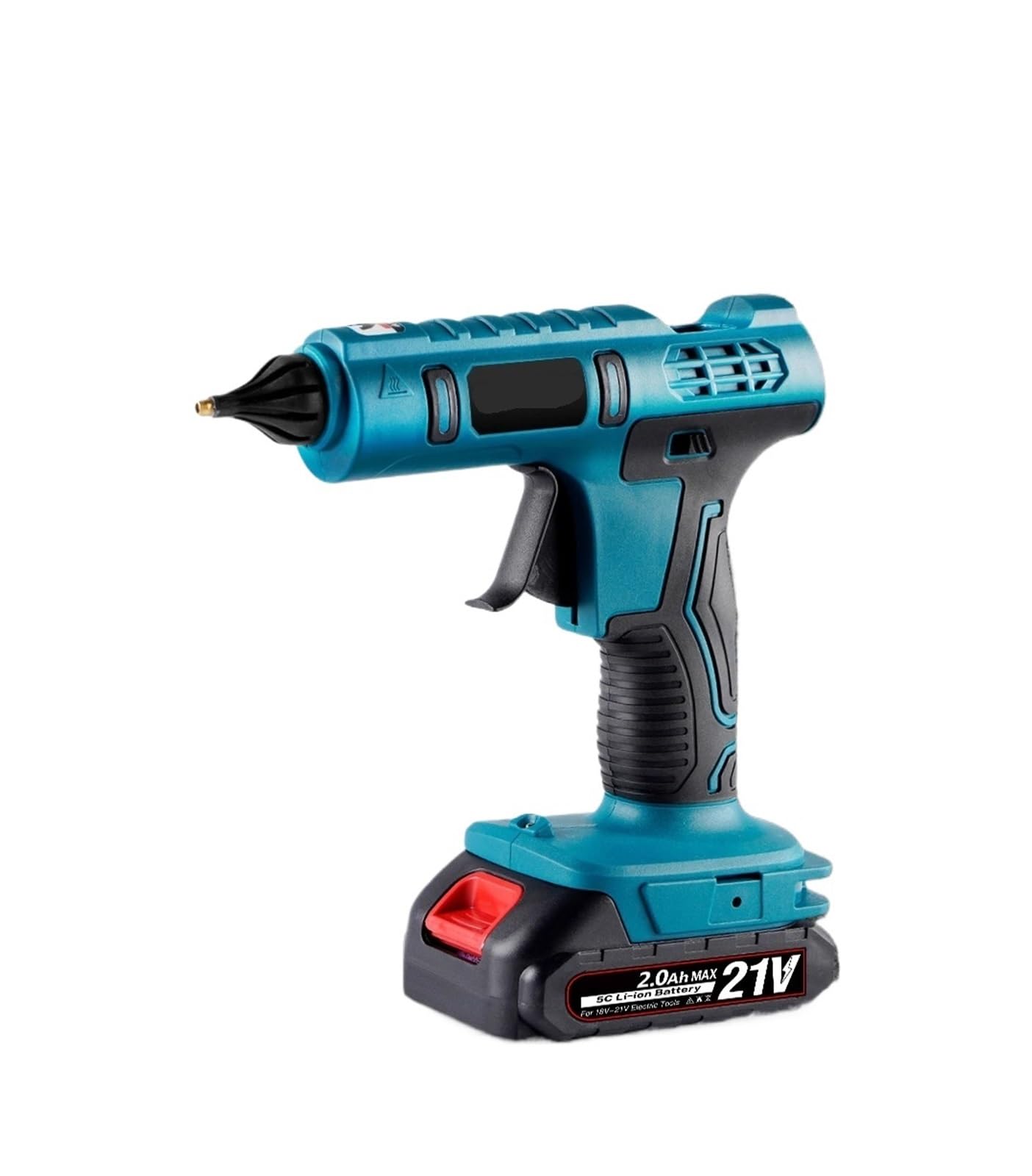 Pistola elettrica for colla a caldo blu senza fili con batteria 10 stick di diametro 11 mm