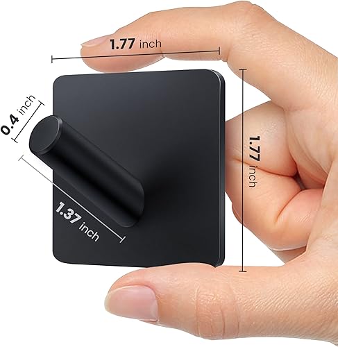 Miniatura 2 de Ganchos para toallas de baño, 4 unidades, ganchos de pared resistentes para baños, abrigos, batas, cocina, ganchos autoadhesivos sin perforación,