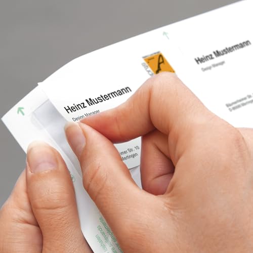 SIGEL LP850 Visitenkarten 3C, 100 Stück (10 Blatt), beidseitig bedruckbar, hochweiß, glatter Schnitt rundum, 225 g, 85x55 mm