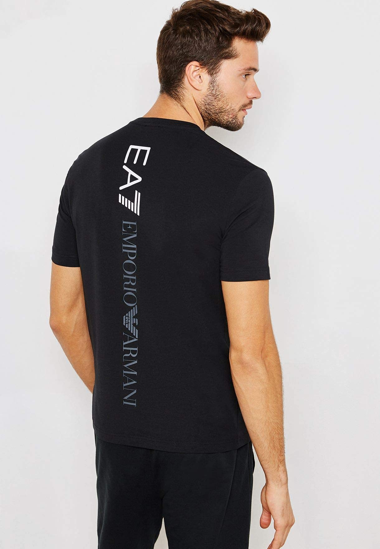 Emporio Armani EA7 T-Shirt 6GPT15 PJ02Z, maniche corte, girocollo Nero