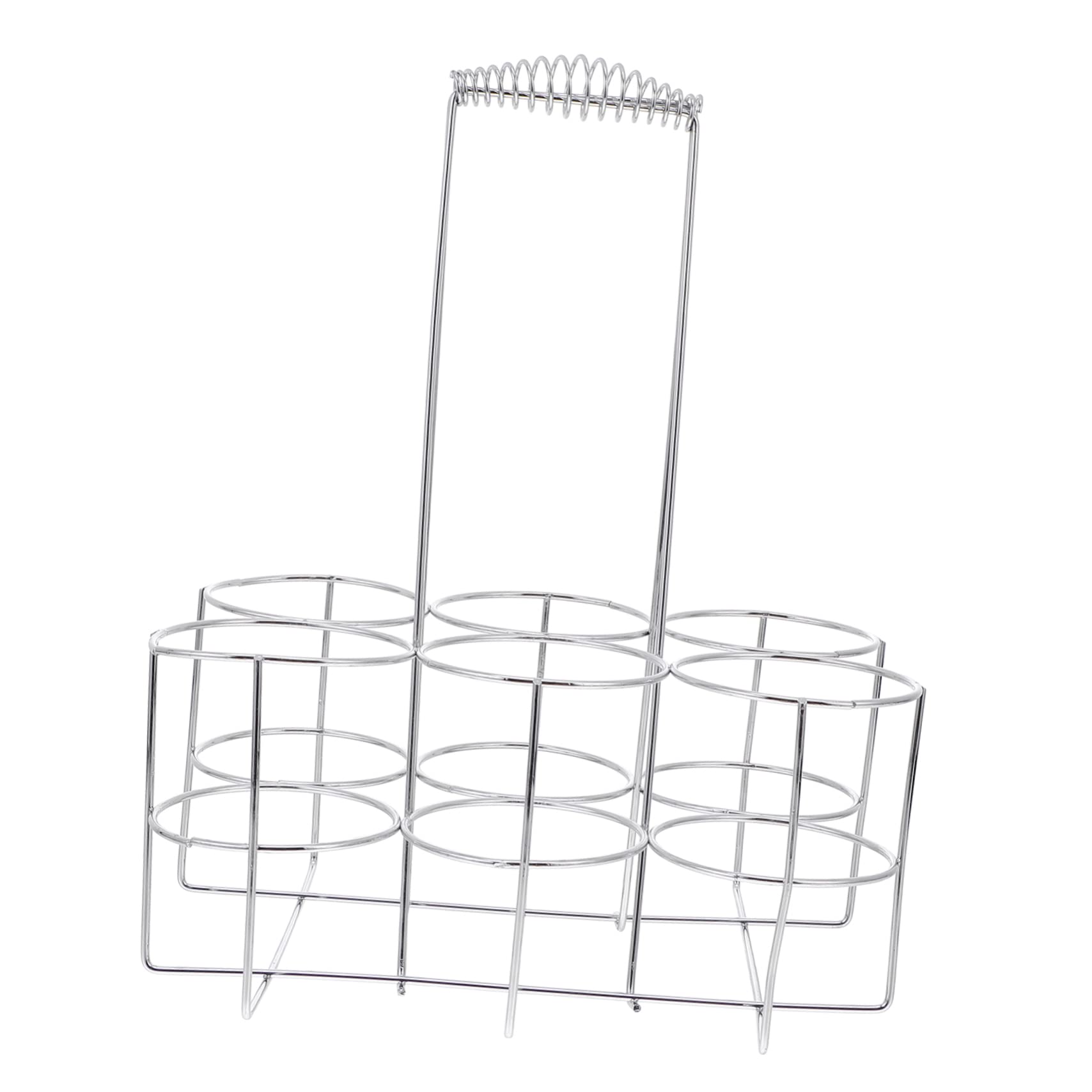 Garneck Stainless Steel Beer Storage Basket Six Bottle Beer Rack Wine Rack Bottle Holder Sturdy Break Resistance