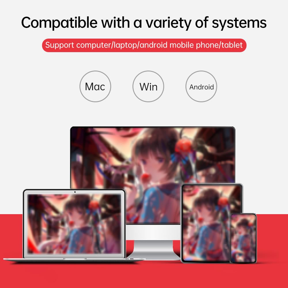 Huiop - Tableta gráfica G50 de dibujo digital con zona de trabajo de 5 x 3 pulgadas, 8192 niveles de sensibilidad a la presión