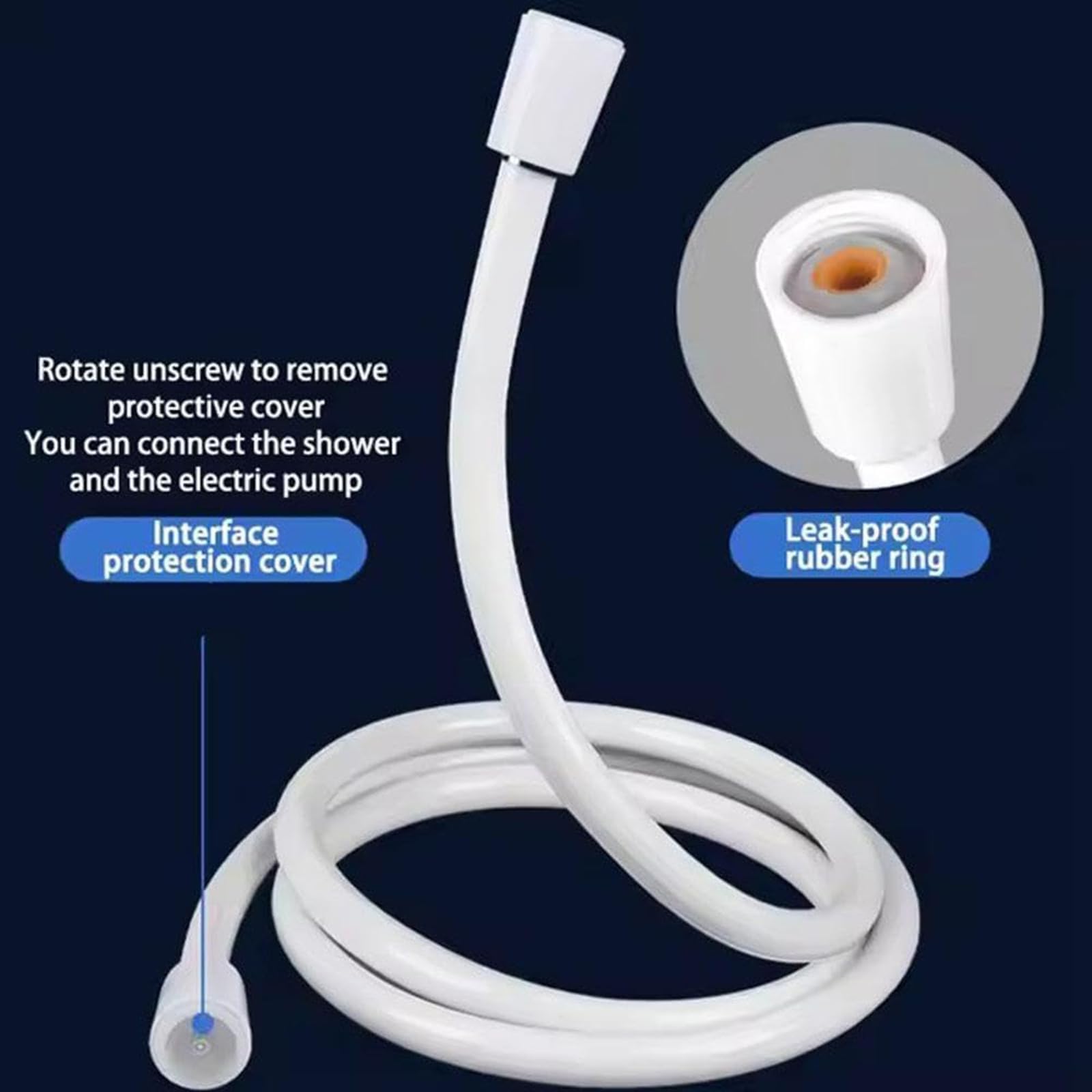 Kit Douche Camping, Douche Portable Pompe de Douche Électrique Rechargeable avec Tête de Douche Vanne D'arrêt et Batterie 4000mAH intégrée pour Extérieure,Camping