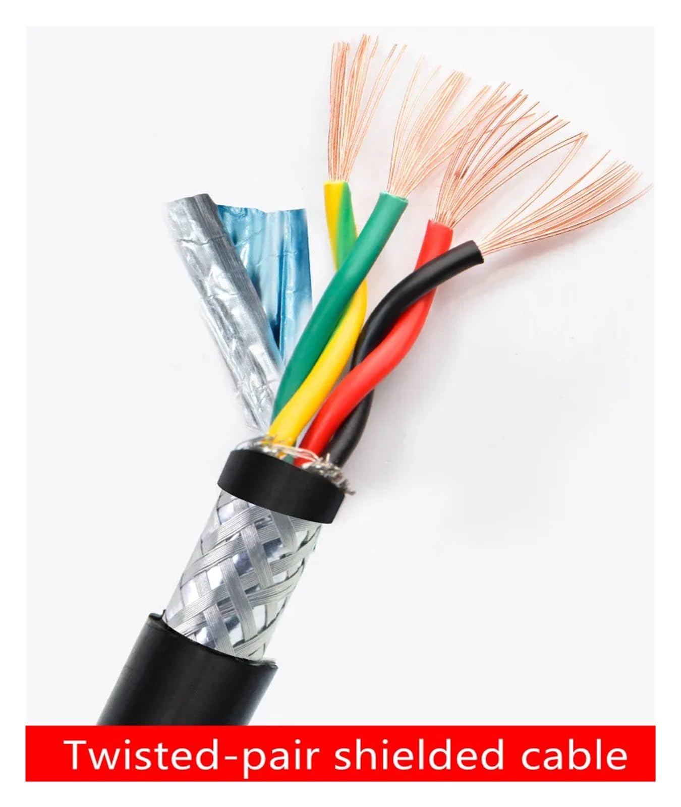 Ekranowany drut z czystej miedzi, ekranowany kabel RVSP z ocynkowanej miedzi 485 oplotka kablowa 5 m 24-26 AWG 2-8 rdzeni (8 rdzeni 26AWG 5M szary)