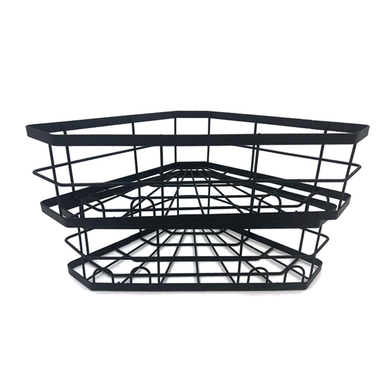 Triangular Layered Shelf Bathroom Corner Shelf Form Storage Rack Iron Storage Simple Install for Bathroom Toiletries Hygienic Drainages Designs