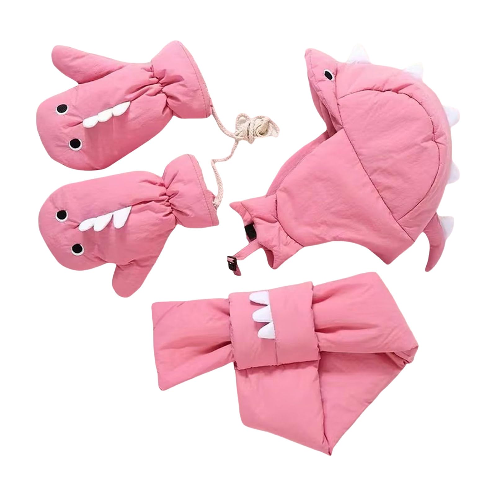 Y Fun Animal Leifeng gorro y manoplas para niños de 3 a 8 años con bufanda a juego cálido invierno invierno invierno gorro cálido