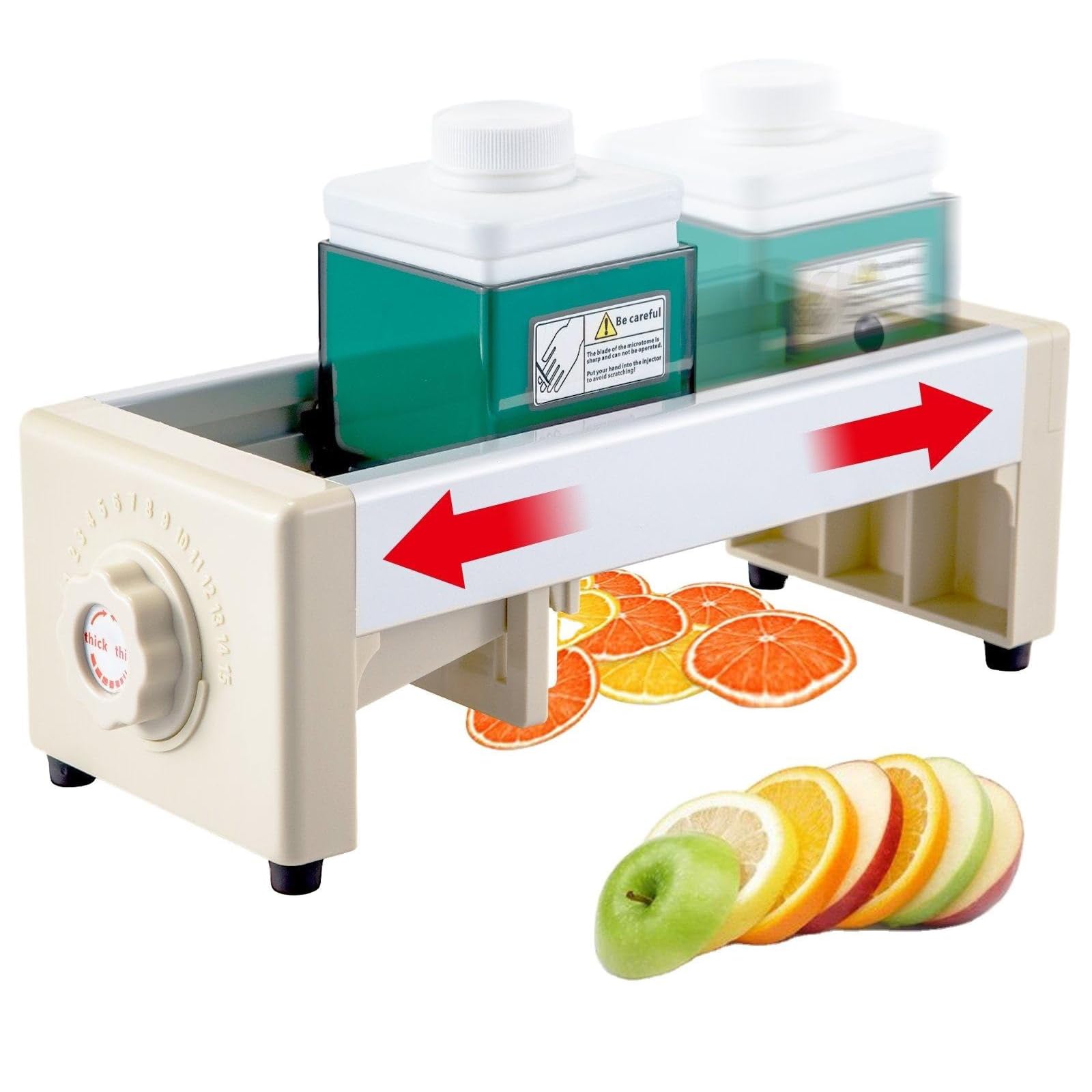 ZHJOPP Manual Lemon Cutting Machine, Commercial Fruit & Vegetable Slicer, 1-10mm Adjustable Thickness, Potato & Tomato Slicer