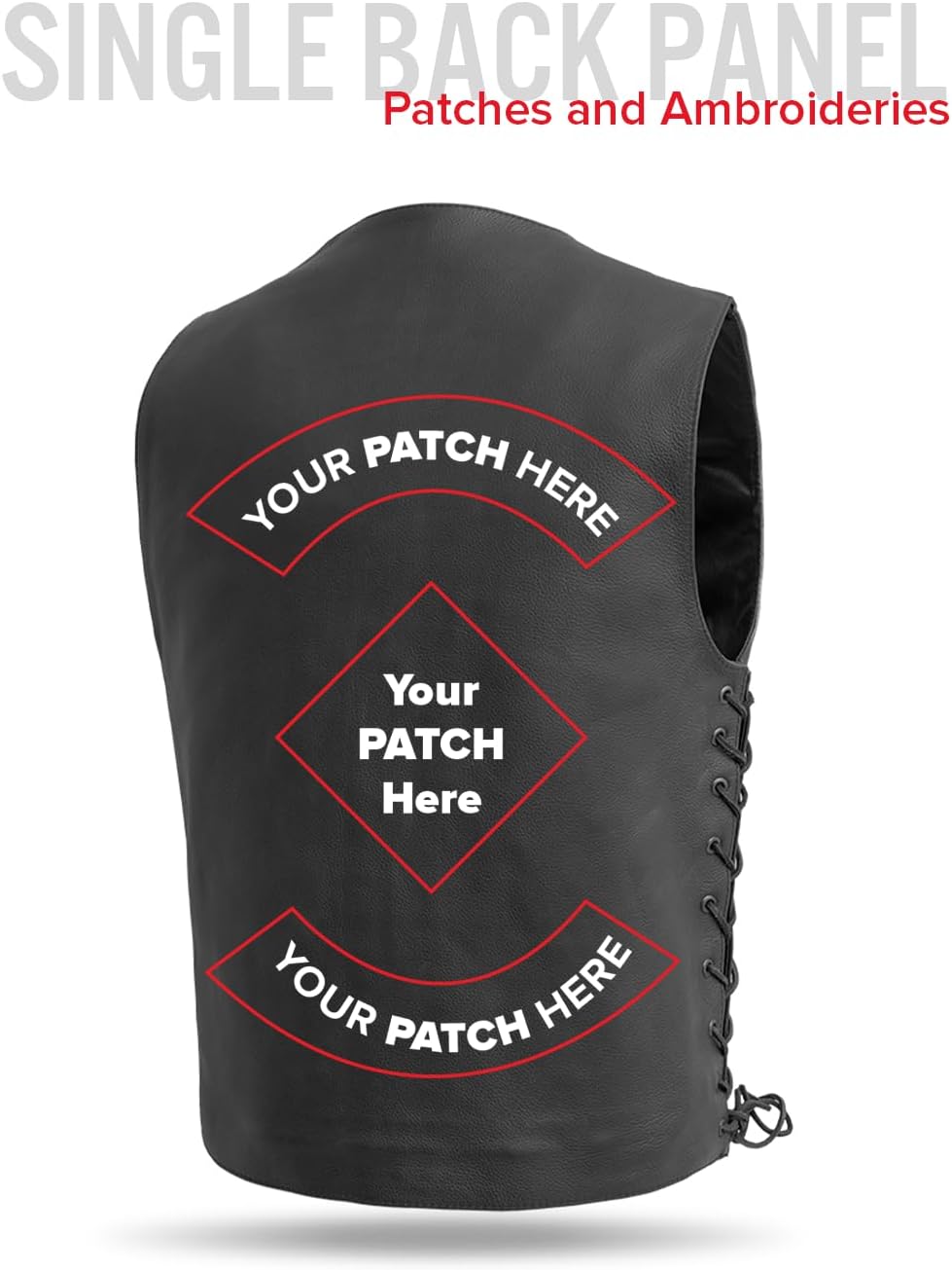 First Mfg Co - Top Biller - Men's Motorcycle Biker Riding Black Leather Vest