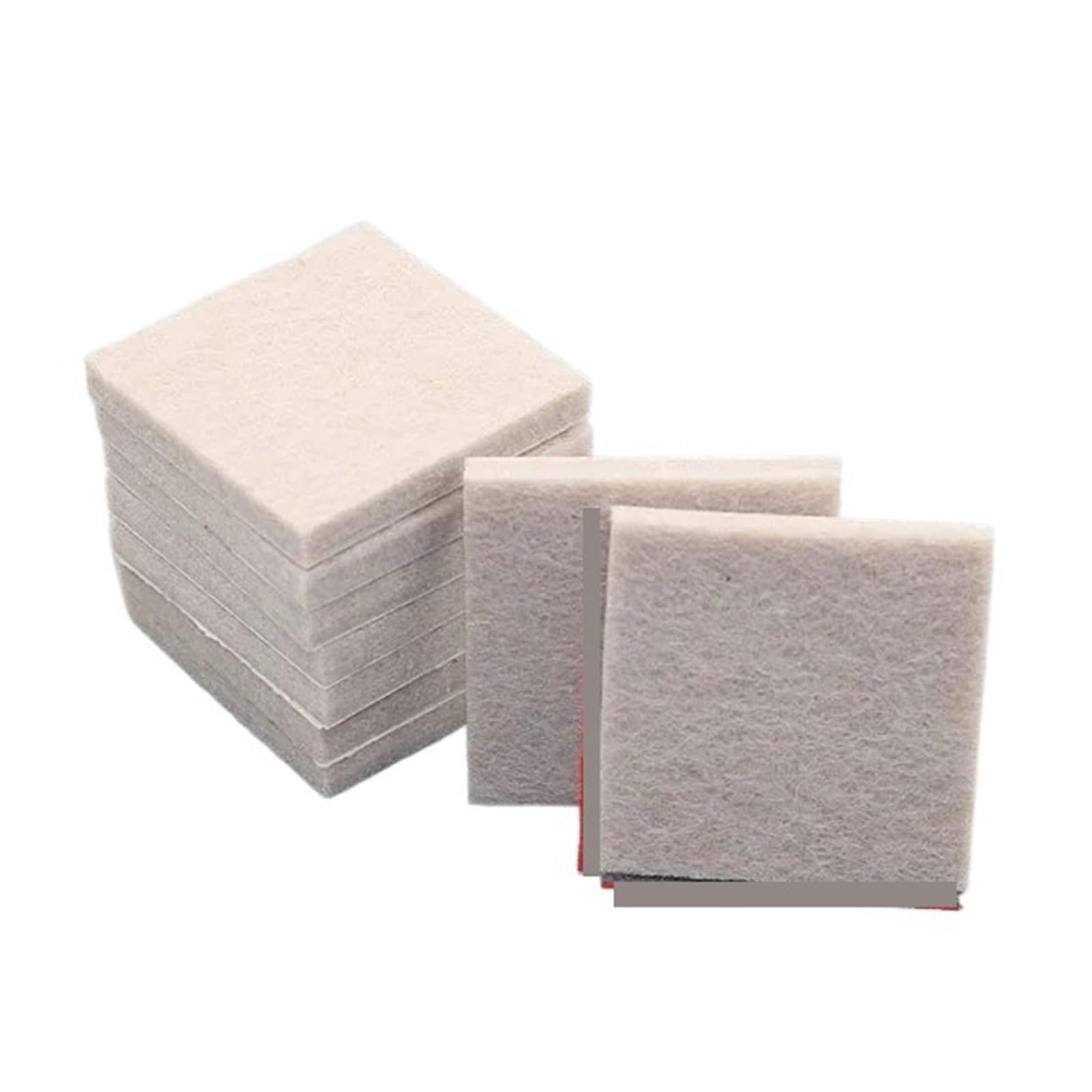 Self Adhesive Floor Protector Pad, Felt Chair Leg Pads 3-5mm Thick Non-Slip Self-Adhesive Mute Floor Scratch(5mm-Square-32Pcs)