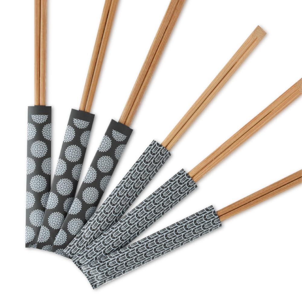 Amazon | おしゃれ 使い捨て 割り箸 Zaryu ザリュー 黒白 和風