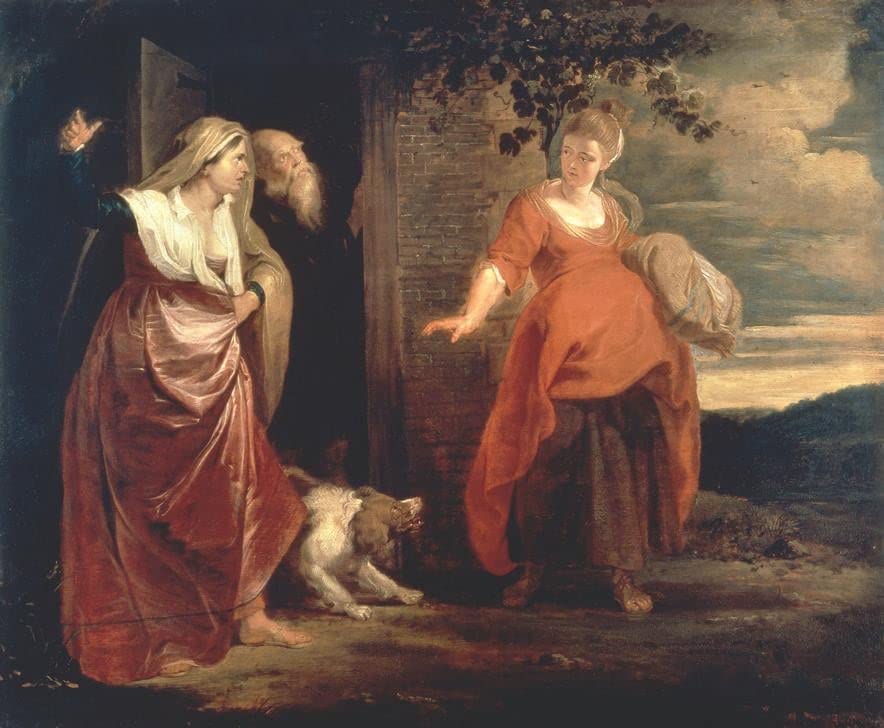 Affiche le départ d'Agar de Rubens pour sublimer la décoration murale du salon 60x90cm