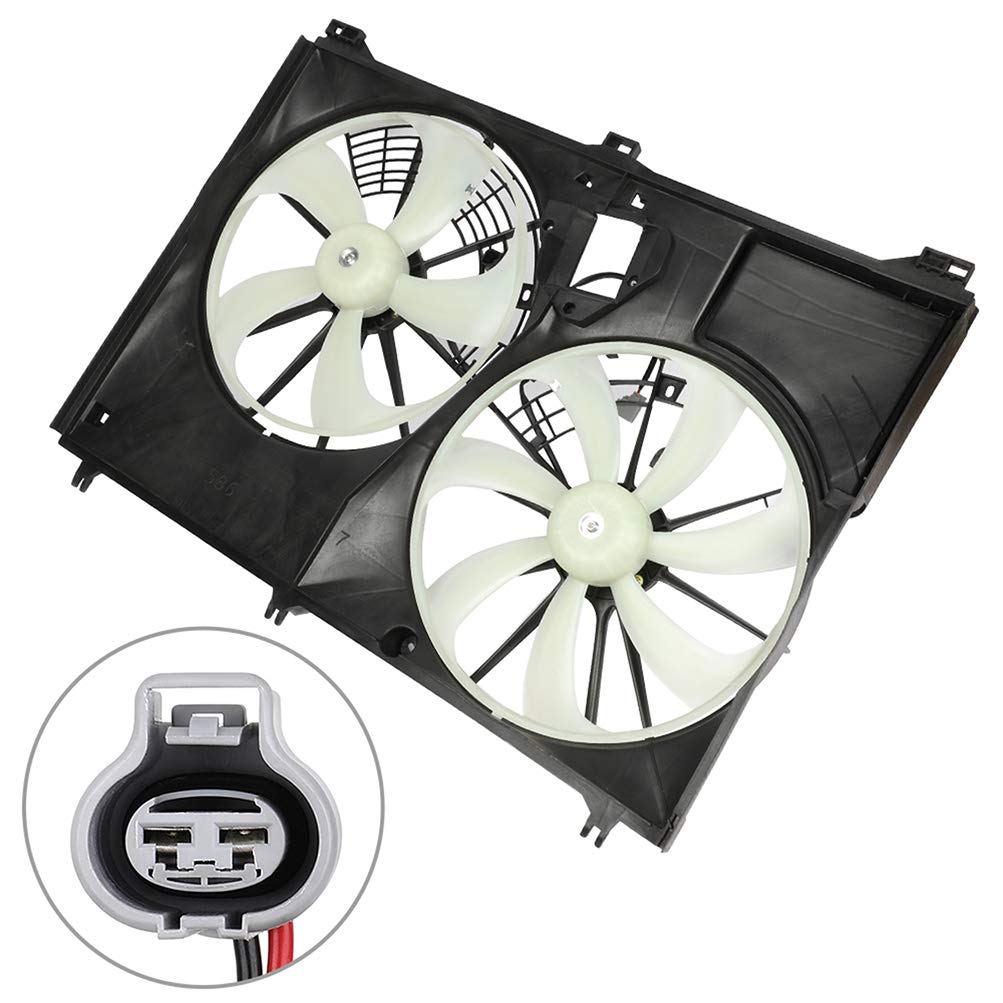 ALEGE Radiator Condenser Fan Assembly Fit for 2014-2017 for Toyota Highlander, Replace OE:621-540