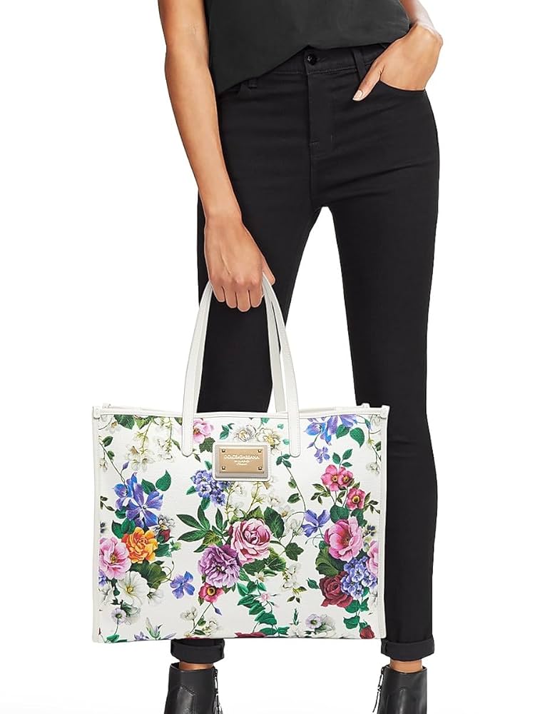 Amazon.com: Dolce&Gabbana, Canvas & Leather Tote Bag, Mix Amazon.com: Dolce&Gabbana, Canvas & Leather Tote Bag, Mix