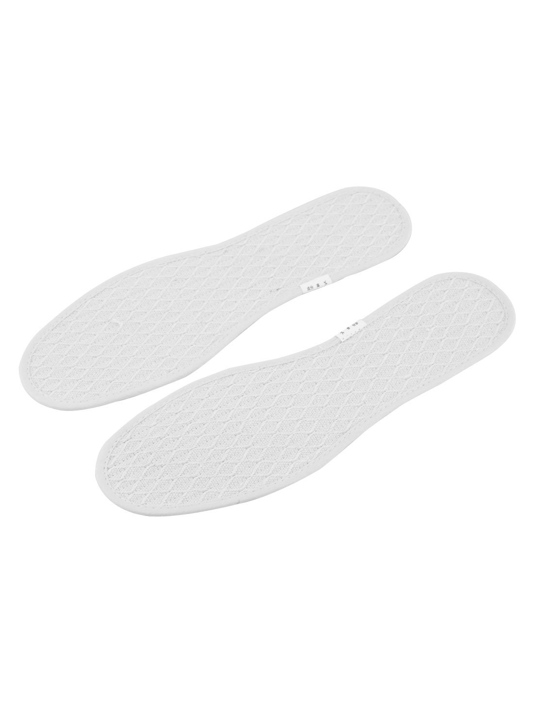 GenericGeneric Flax Anti-Slip Full Length Shoes Insoles Pad EU Size 44 White Pair for Men