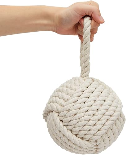 Miniatura 6 de Okuna Outpost Tope de puerta con nudo de cuerda con asa, tope de puerta con peso para el hogar, oficina, garaje, puerta y ventana, tope de puerta