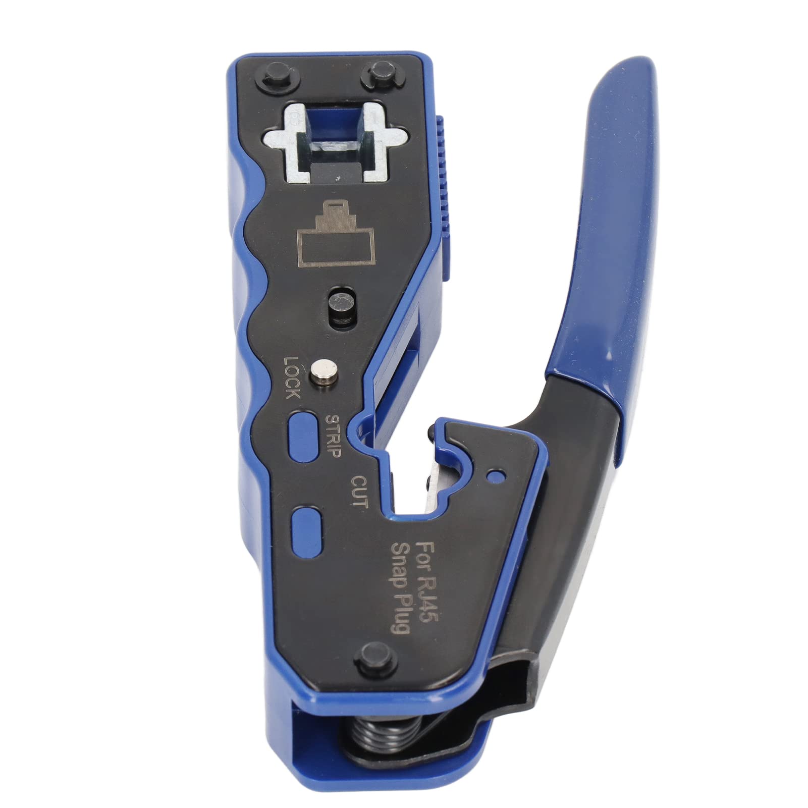 Pince Sertir Réseau, Outil de Coupe-Fil et Pince RJ45 avec 10 Connecteurs Cristal, Accessoire de Câblage pour Montage, Réparation et Entretien de Câbles Ethernet LAN