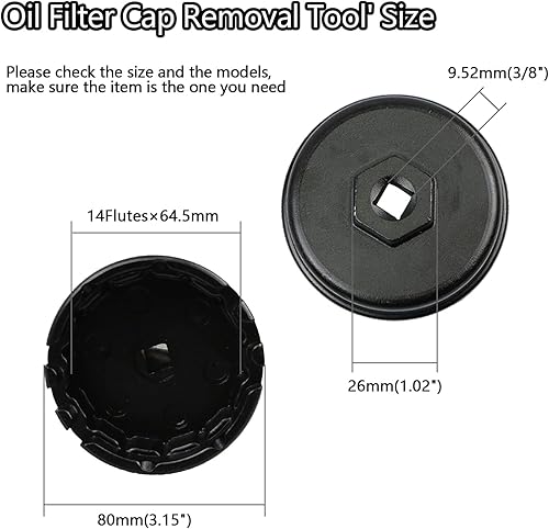 Miniatura 4 de HNeekyr Llave de filtro de aceite de 1.8L Herramienta de extracción de filtro de aceite compatible con Toyota Lexus Prius Scion CT200h para motor de