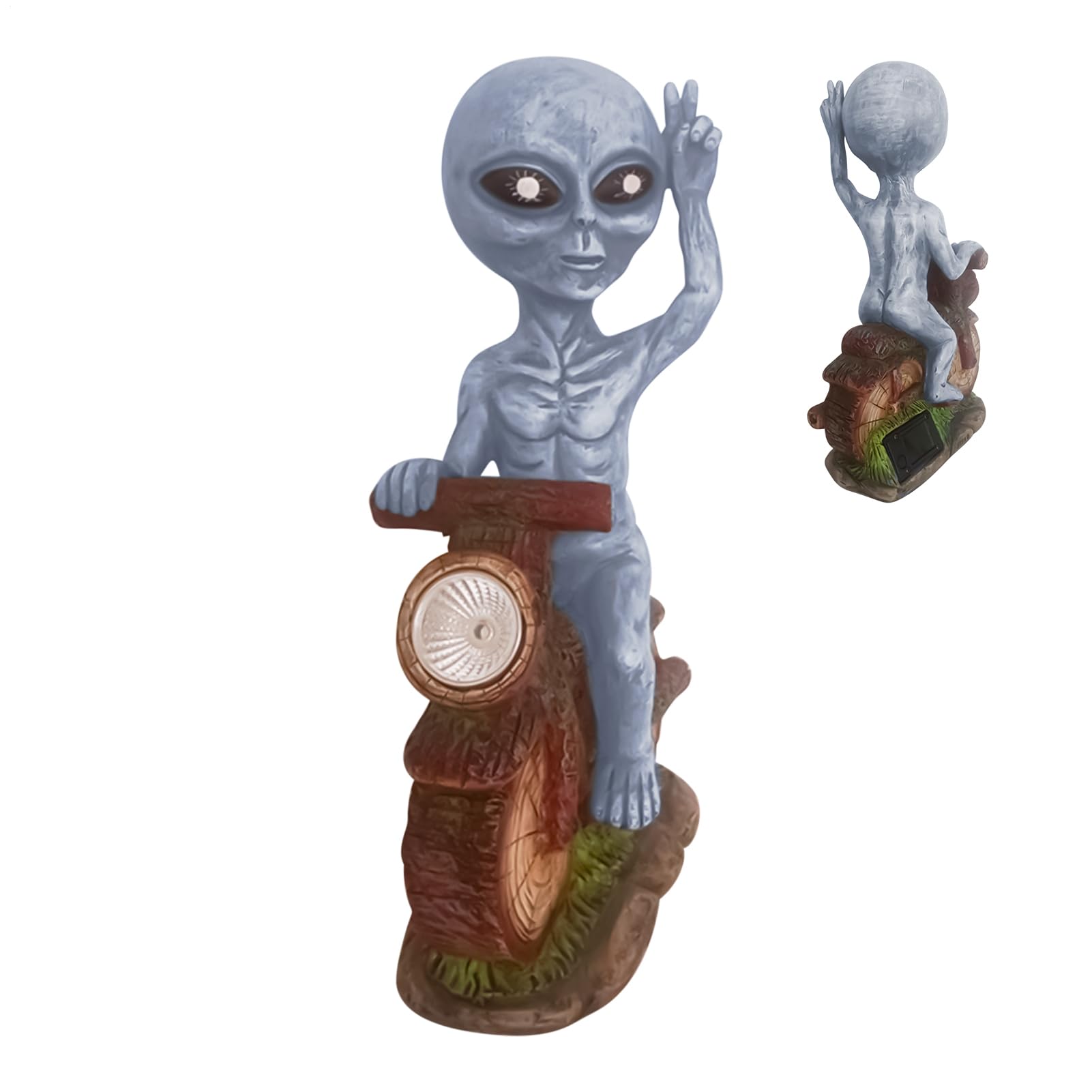 Statue Alien Solaire : Idée Cadeau Idéale pour Décoration Extérieure