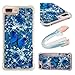 for iPhone 8 Plus Case Glitter,CAIYUNL Liquid Sparkle Bling Luxury Clear Cute Phone Cases Slim Cover TPU Girls Kid Men Shockproof for Apple iPhone 7 Plus/iPhone 6S Plus/iPhone 6 Plus -Blue Butterfly